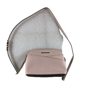 Michael Kors Jet set Travel Small Dome Powder Blush Pink Leather Crossbody Bag